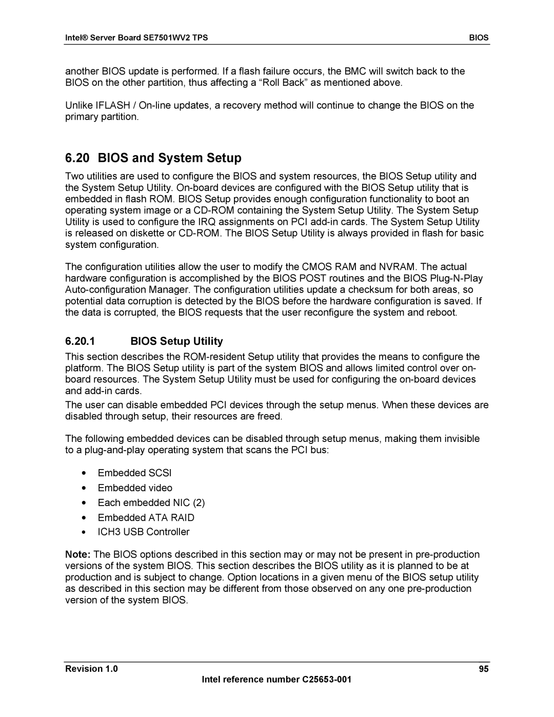 Intel SE7501WV2 manual Bios and System Setup, Bios Setup Utility 