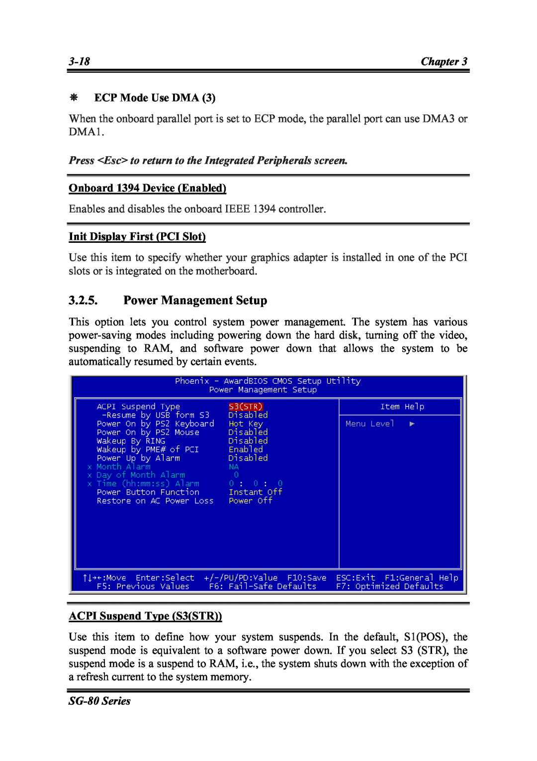 Intel SG-80, SG-81 user manual Power Management Setup 