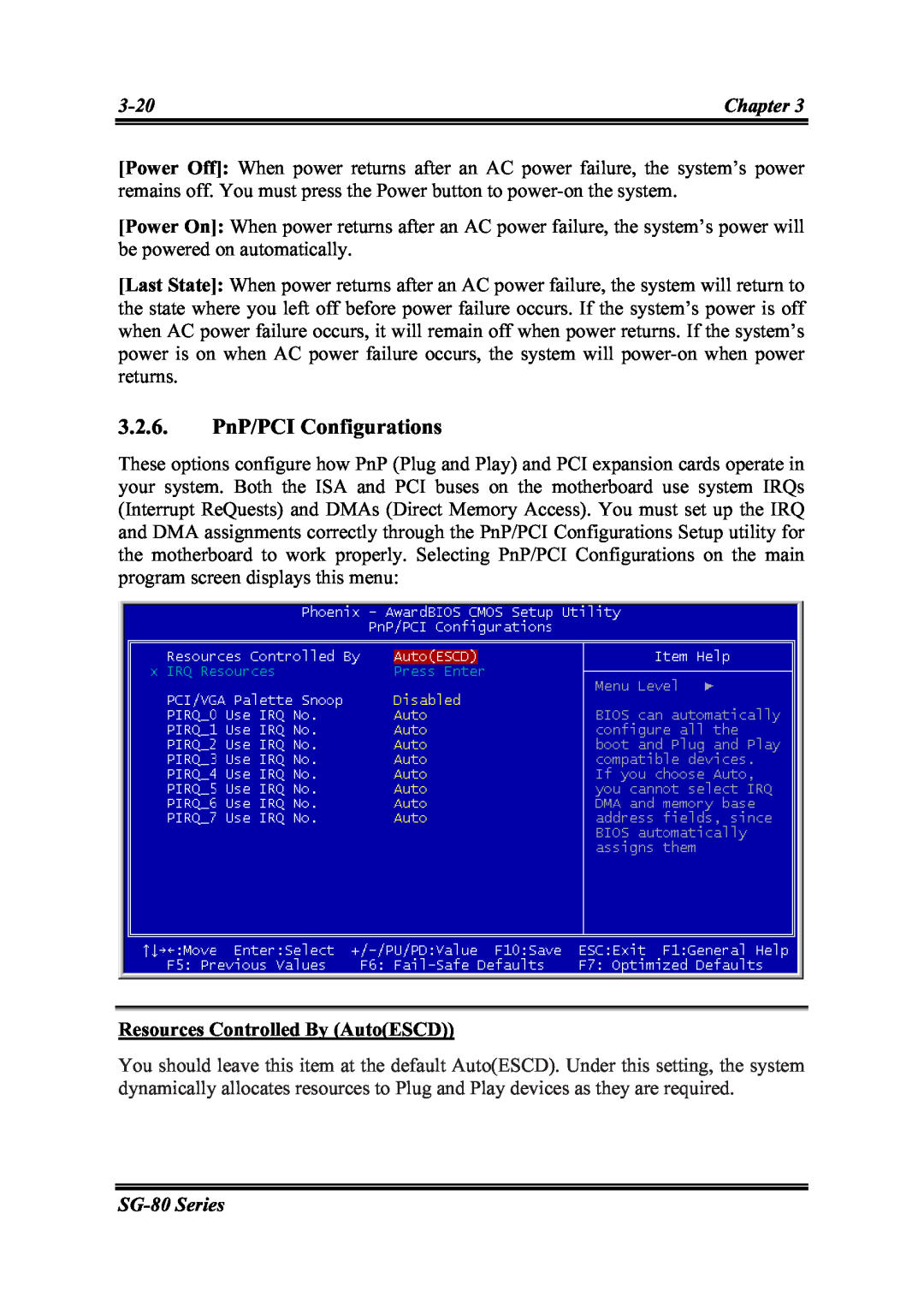 Intel SG-80, SG-81 user manual 3.2.6.PnP/PCI Configurations 
