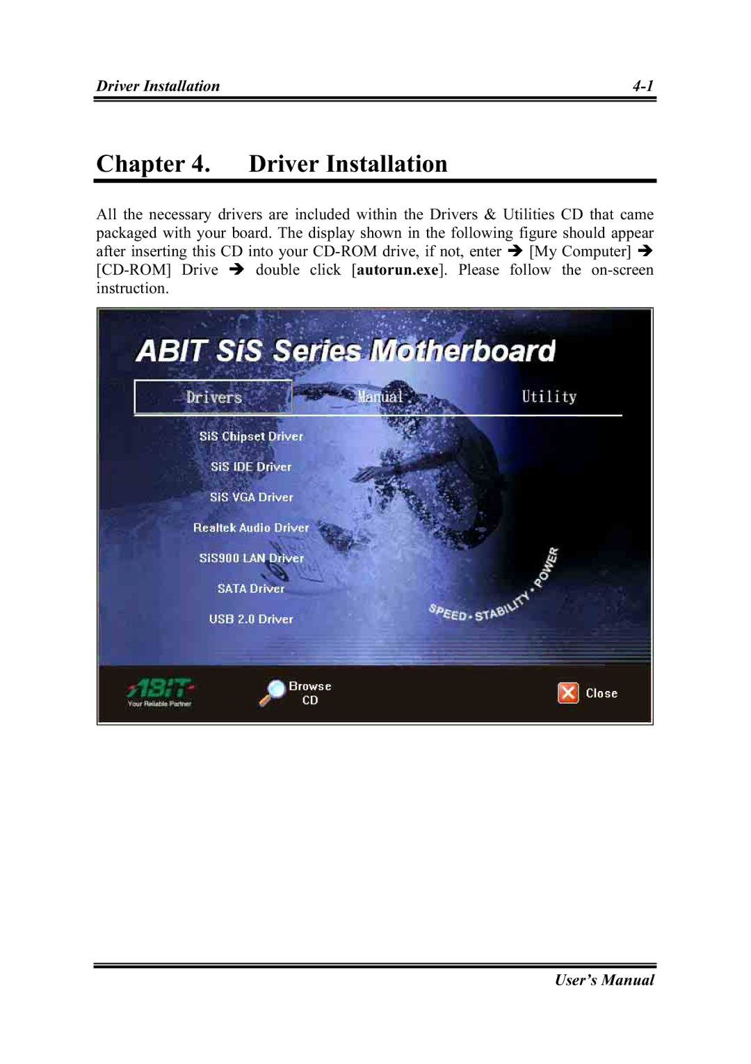 Intel SG-81, SG-80 user manual Driver Installation 