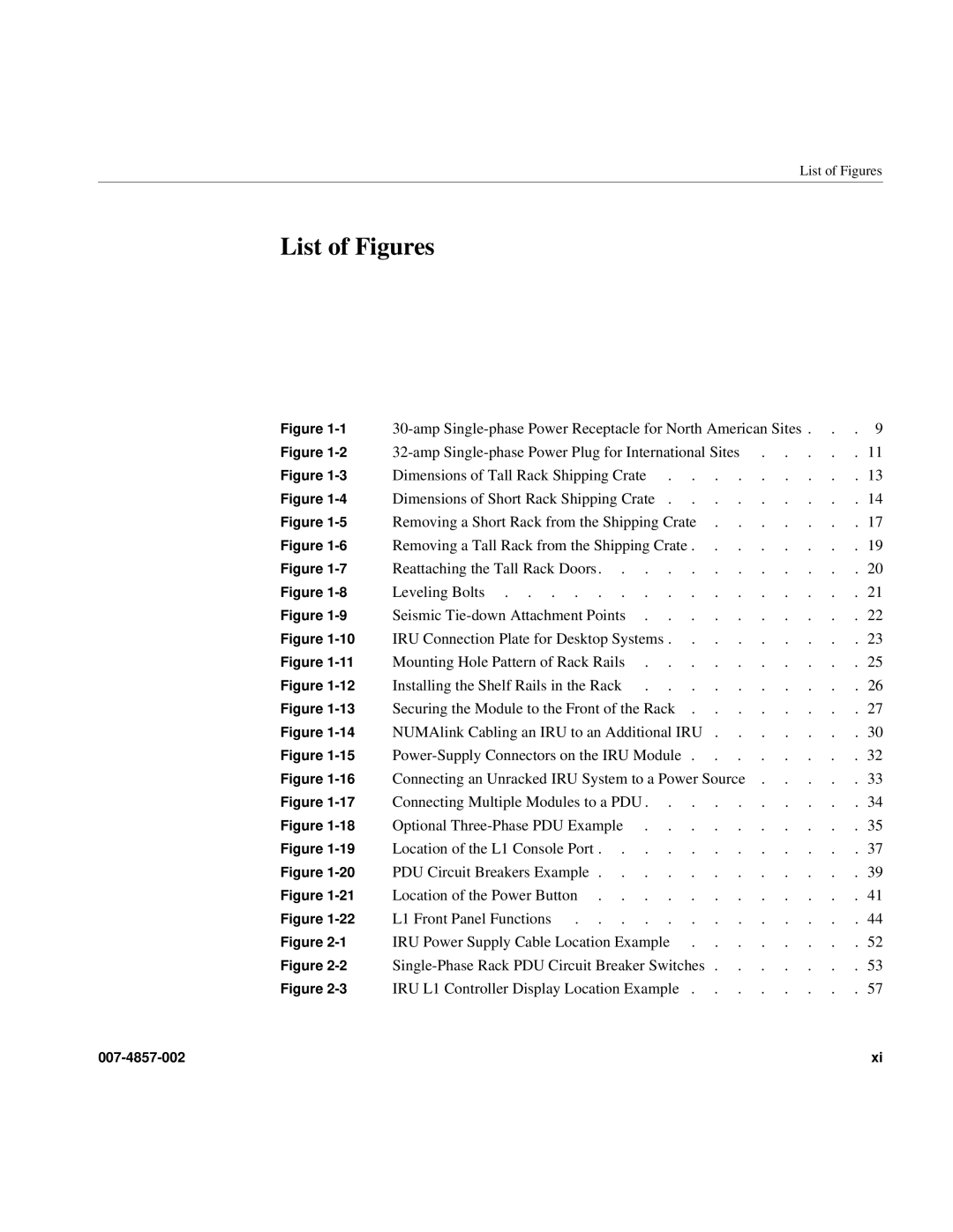 Intel SGI Altix 450 manual List of Figures 