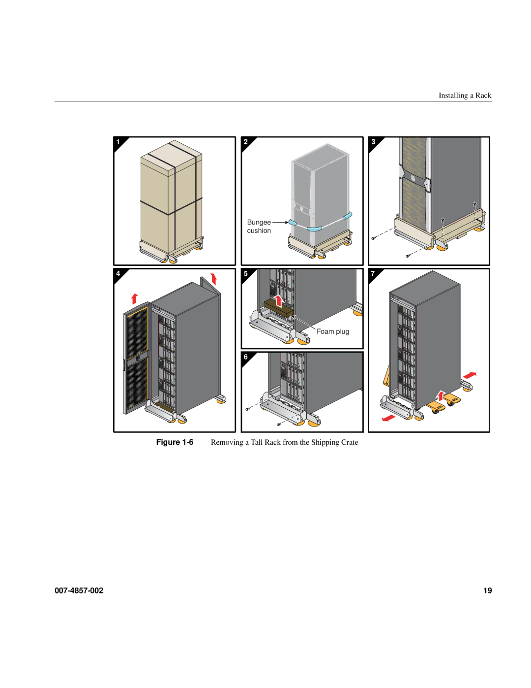 Intel SGI Altix 450 manual 6Removing a Tall Rack from the Shipping Crate 