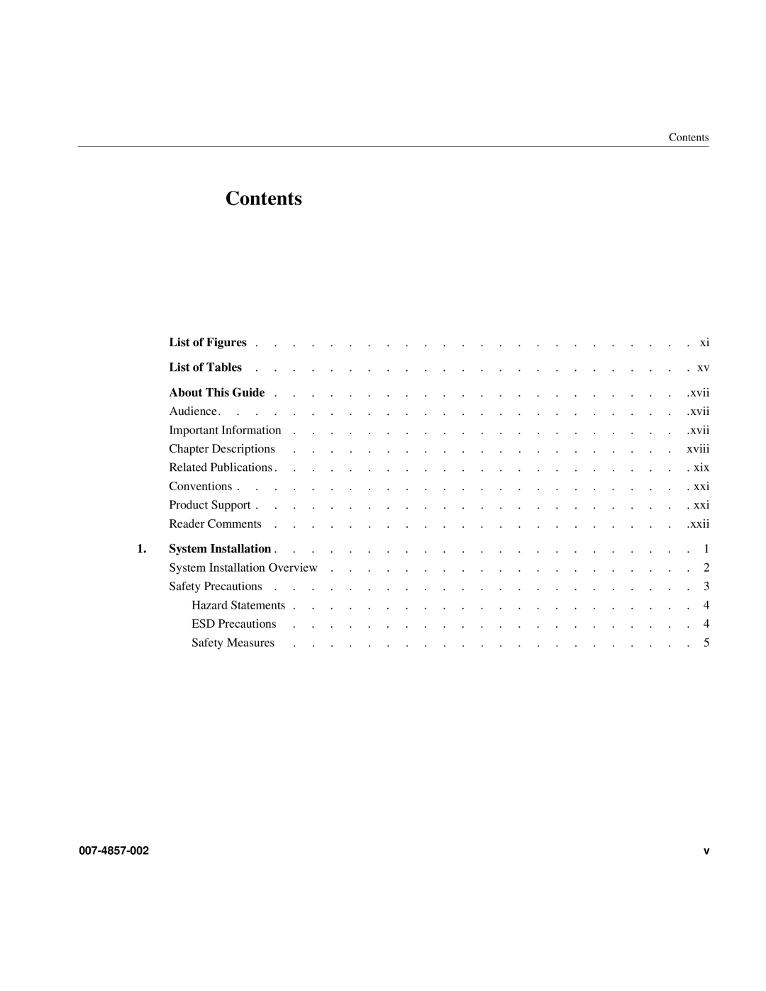 Intel SGI Altix 450 manual Contents 