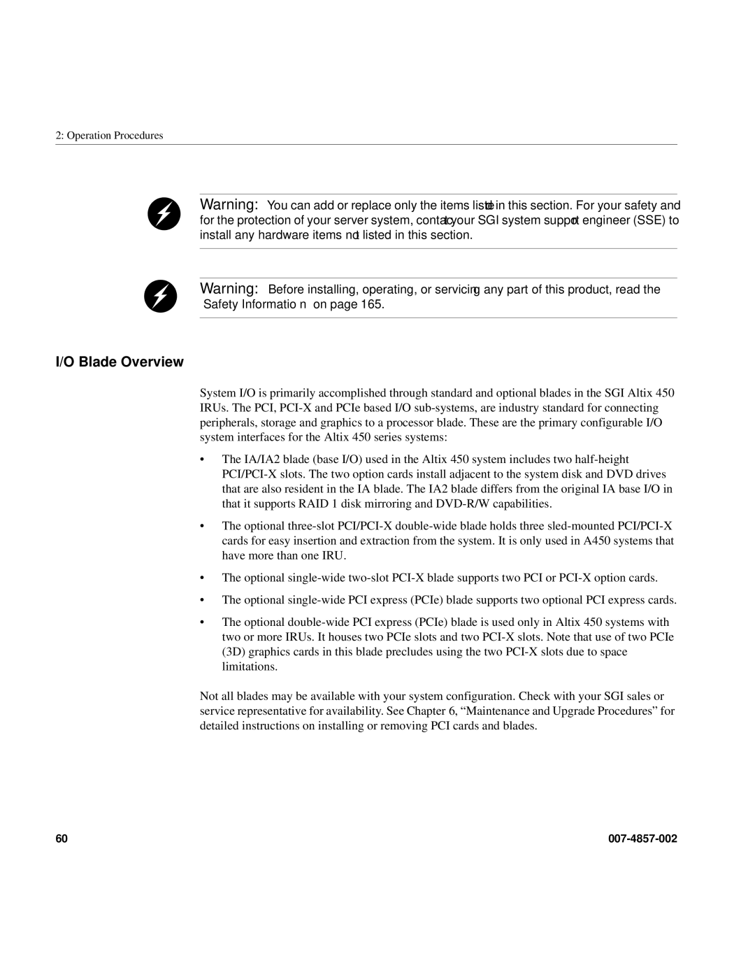 Intel SGI Altix 450 manual Blade Overview 