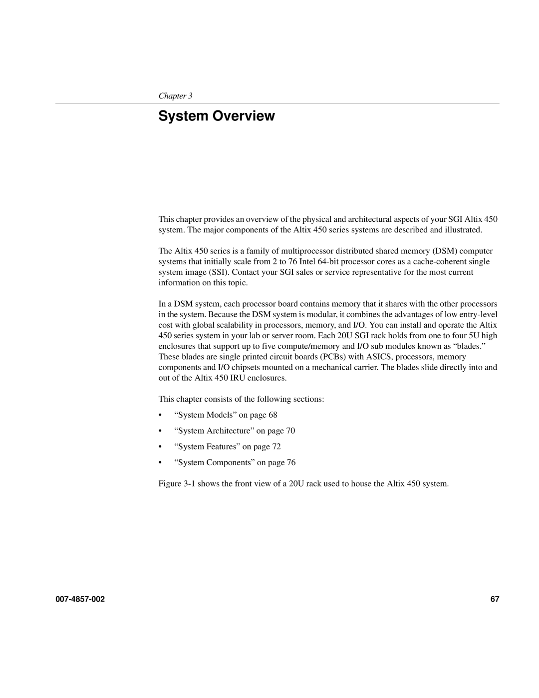 Intel SGI Altix 450 manual System Overview 