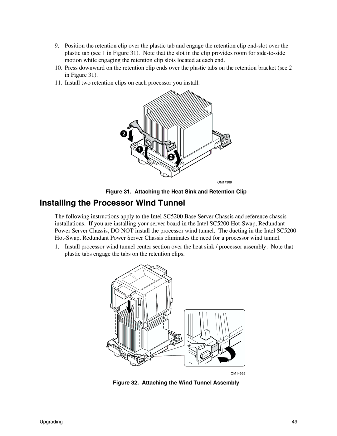 Intel SHG2 manual Installing the Processor Wind Tunnel 