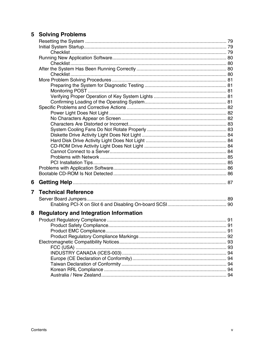 Intel SHG2 manual Solving Problems, Technical Reference, Regulatory and Integration Information 