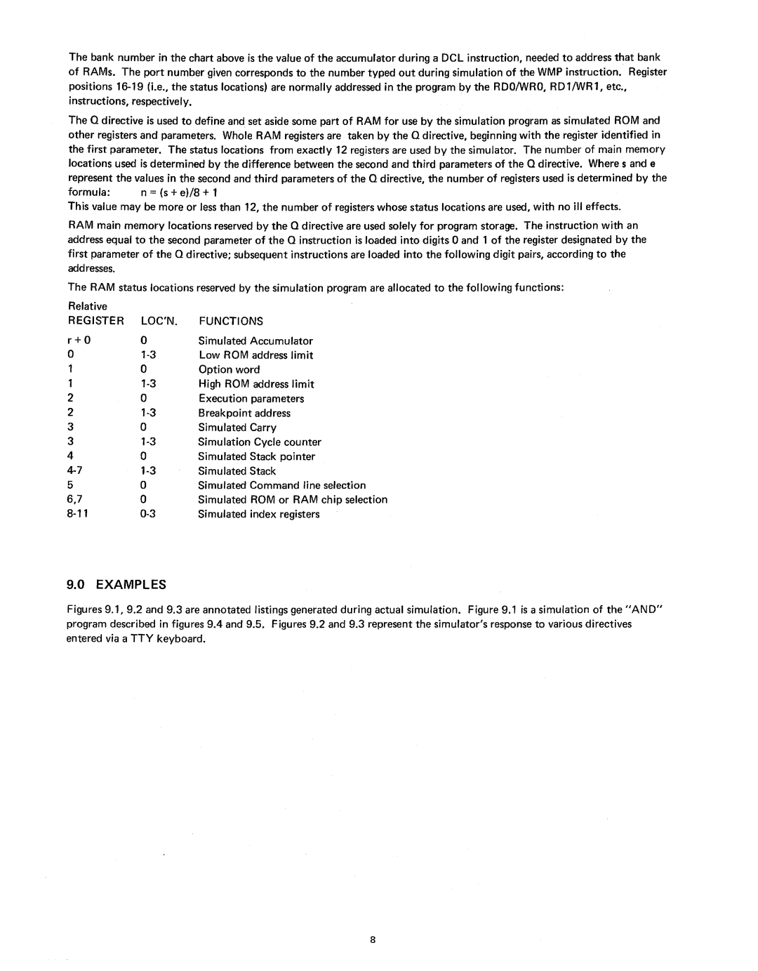 Intel SIM4-02 manual Register, Functions 