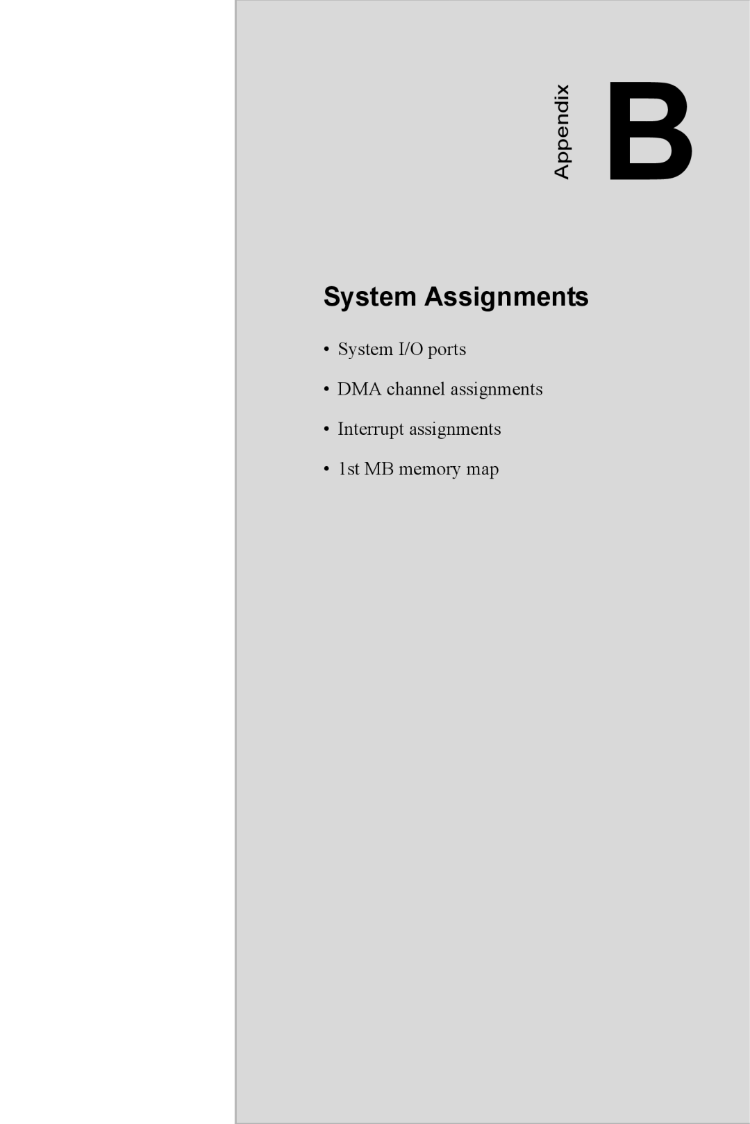 Intel SOM-4486 user manual System Assignments 