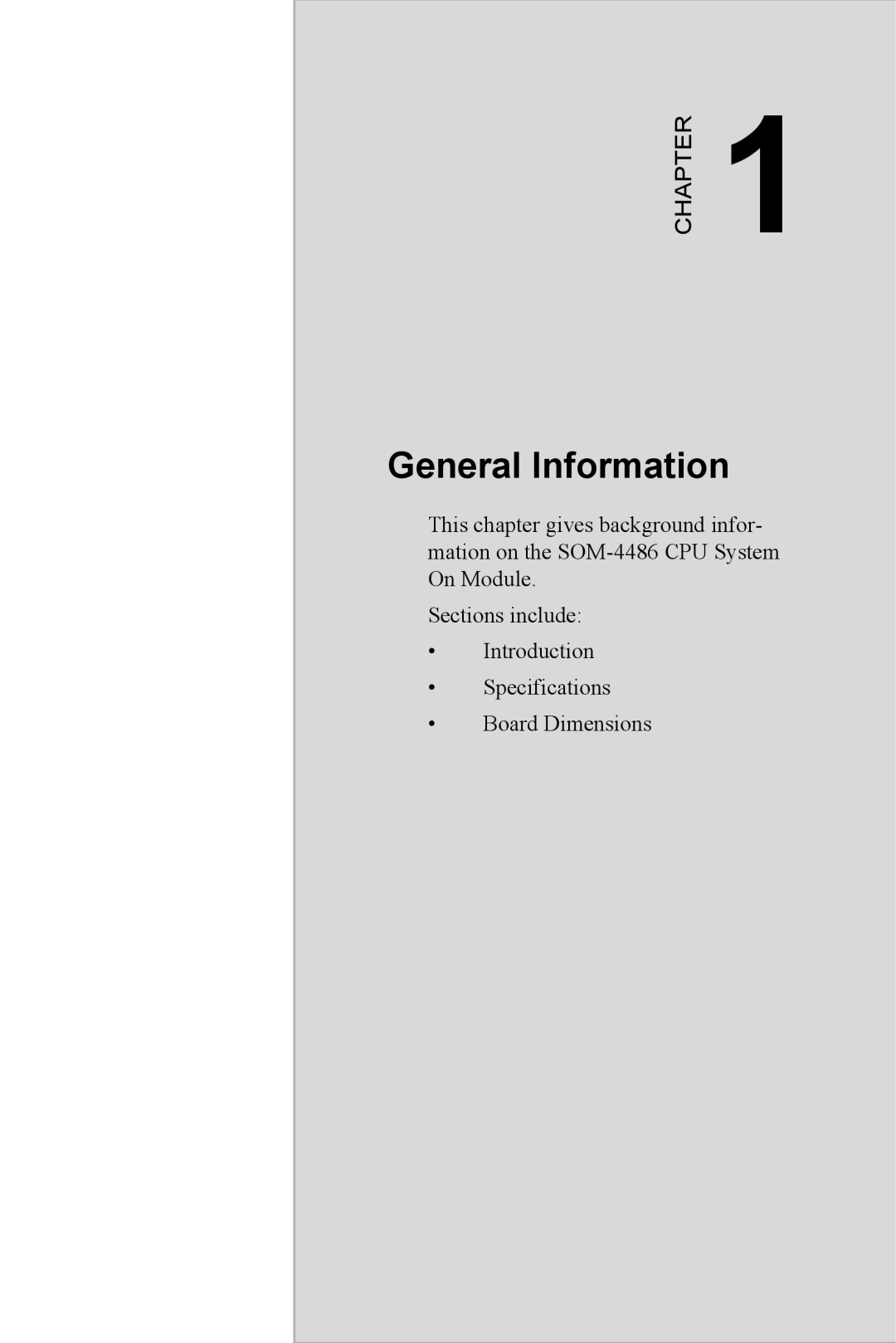 Intel SOM-4486 user manual General Information 