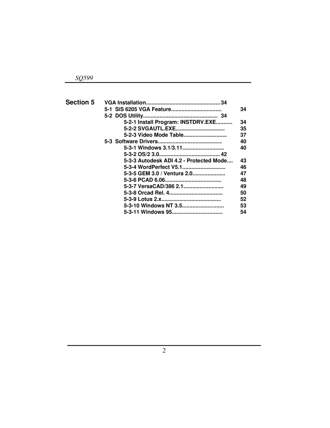 Intel SQ599 manual Svgautl.Exe 