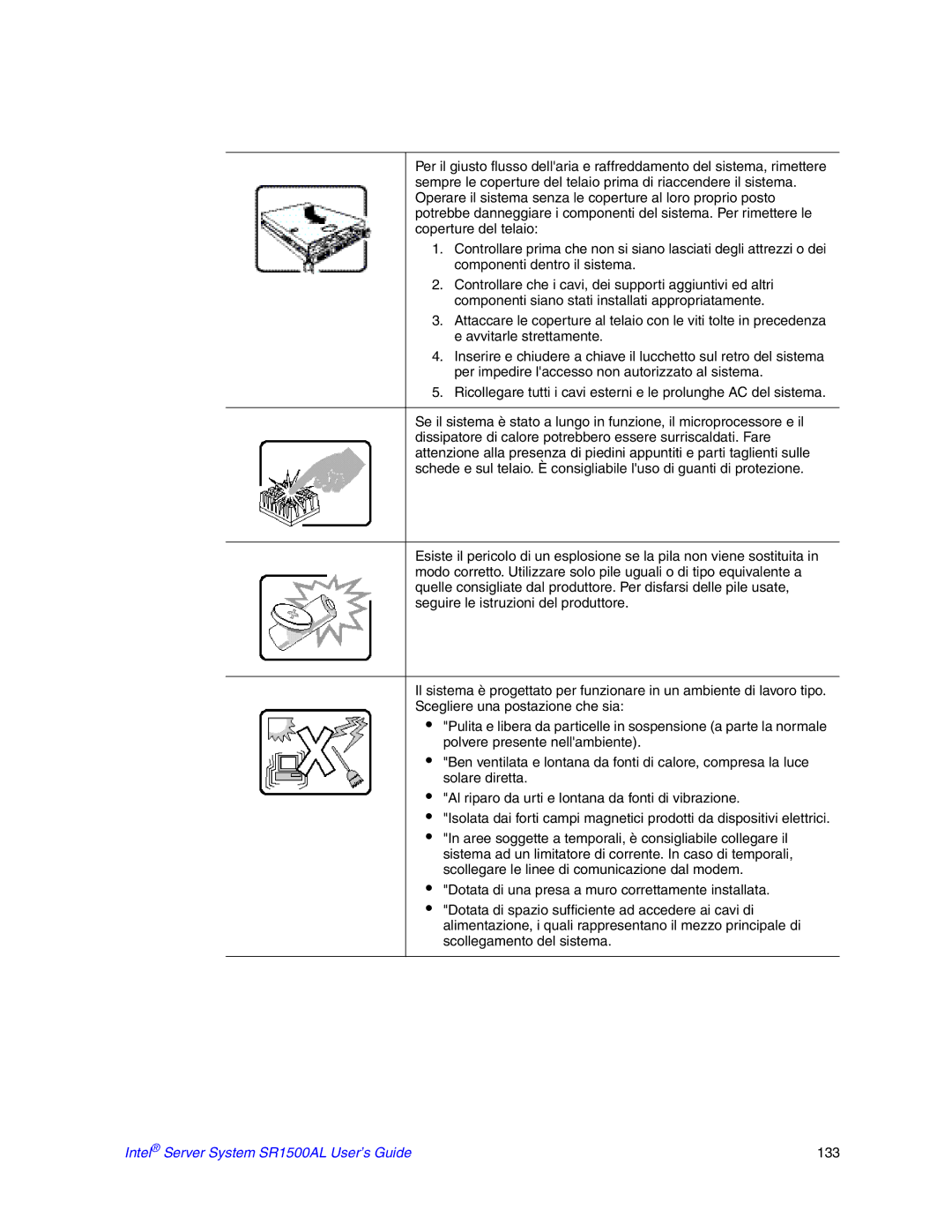 Intel manual Intel Server System SR1500AL User’s Guide 133 