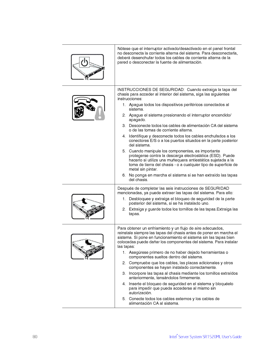 Intel manual Intel Server System SR1520ML User’s Guide 