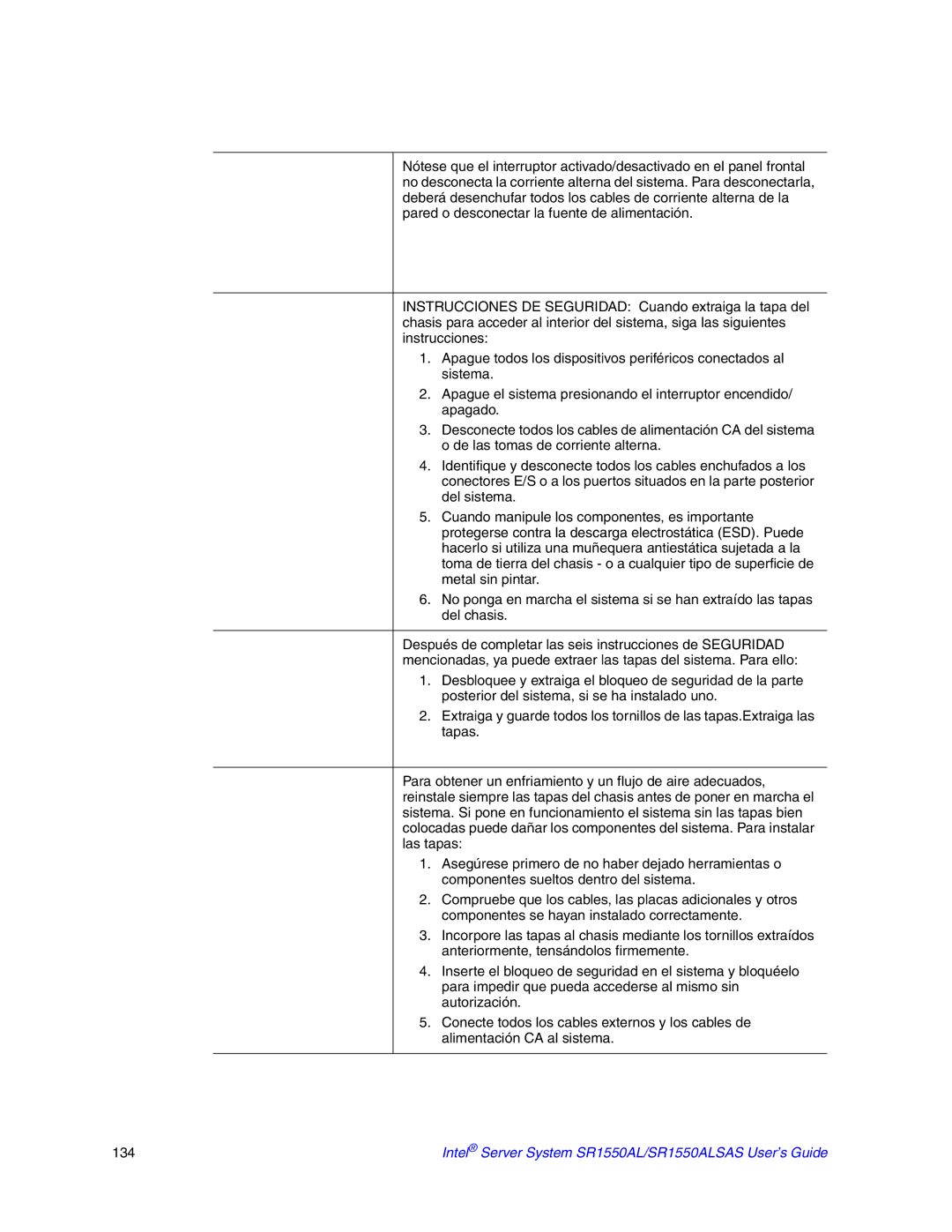 Intel manual Intel Server System SR1550AL/SR1550ALSAS User’s Guide 