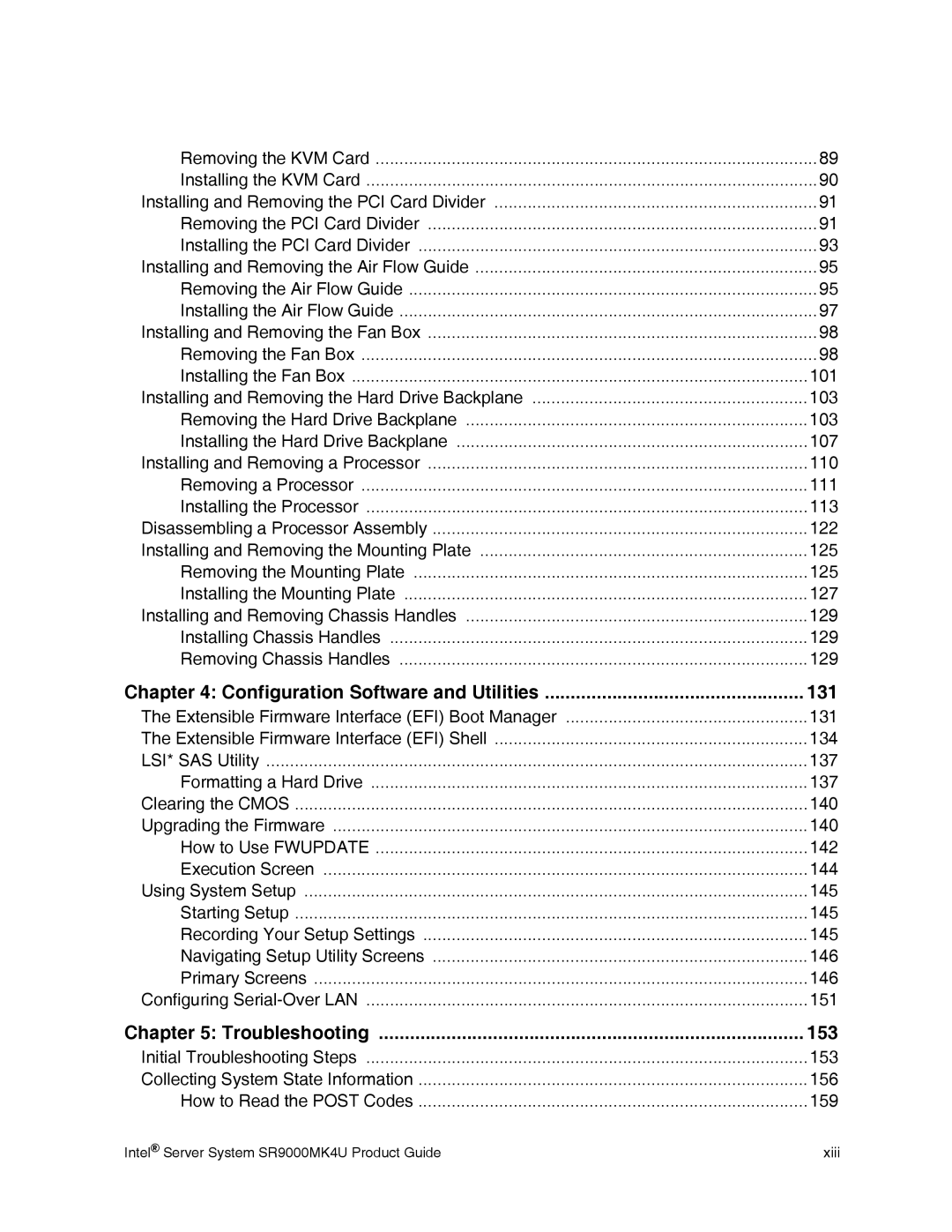 Intel SR9000MK4U manual Configuration Software and Utilities 