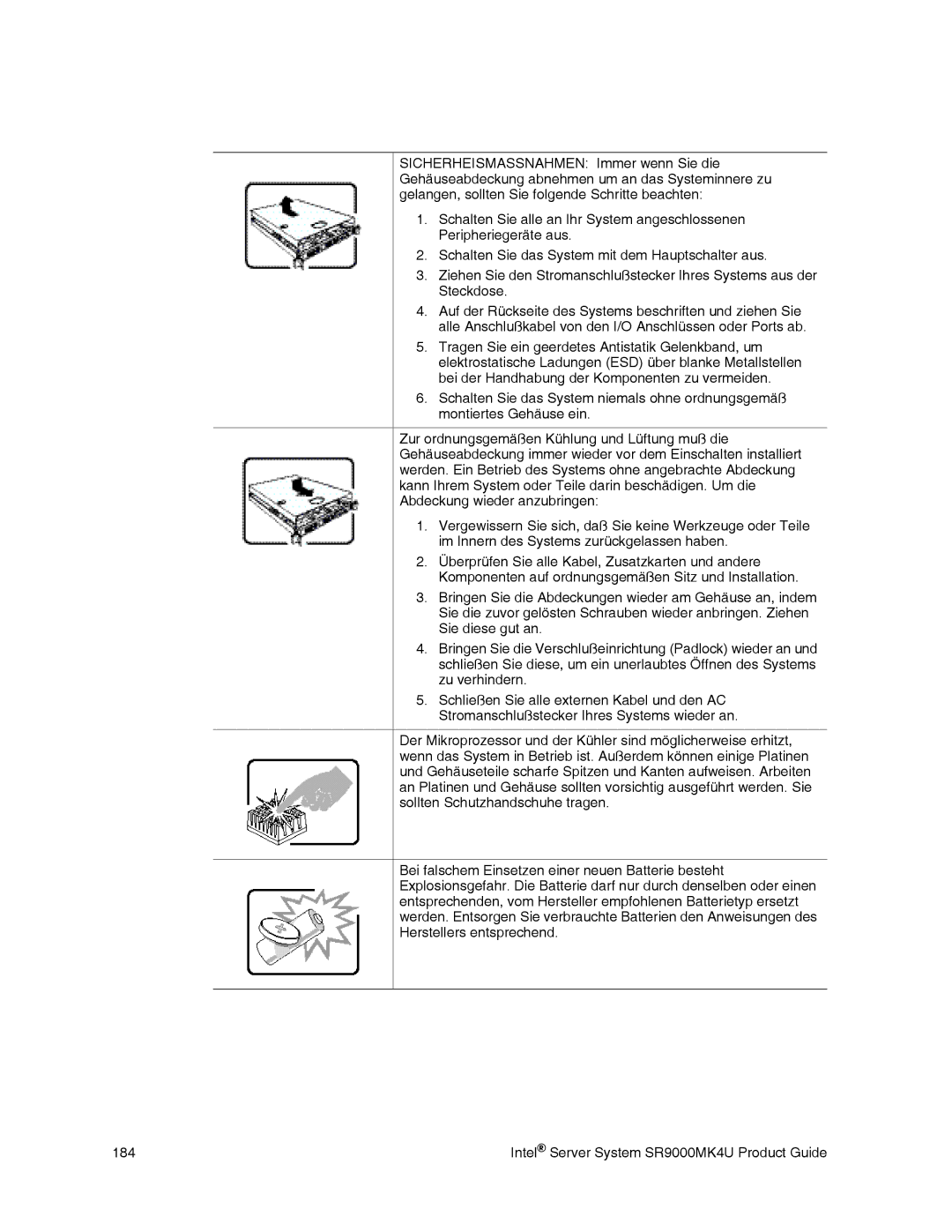 Intel manual Intel Server System SR9000MK4U Product Guide 