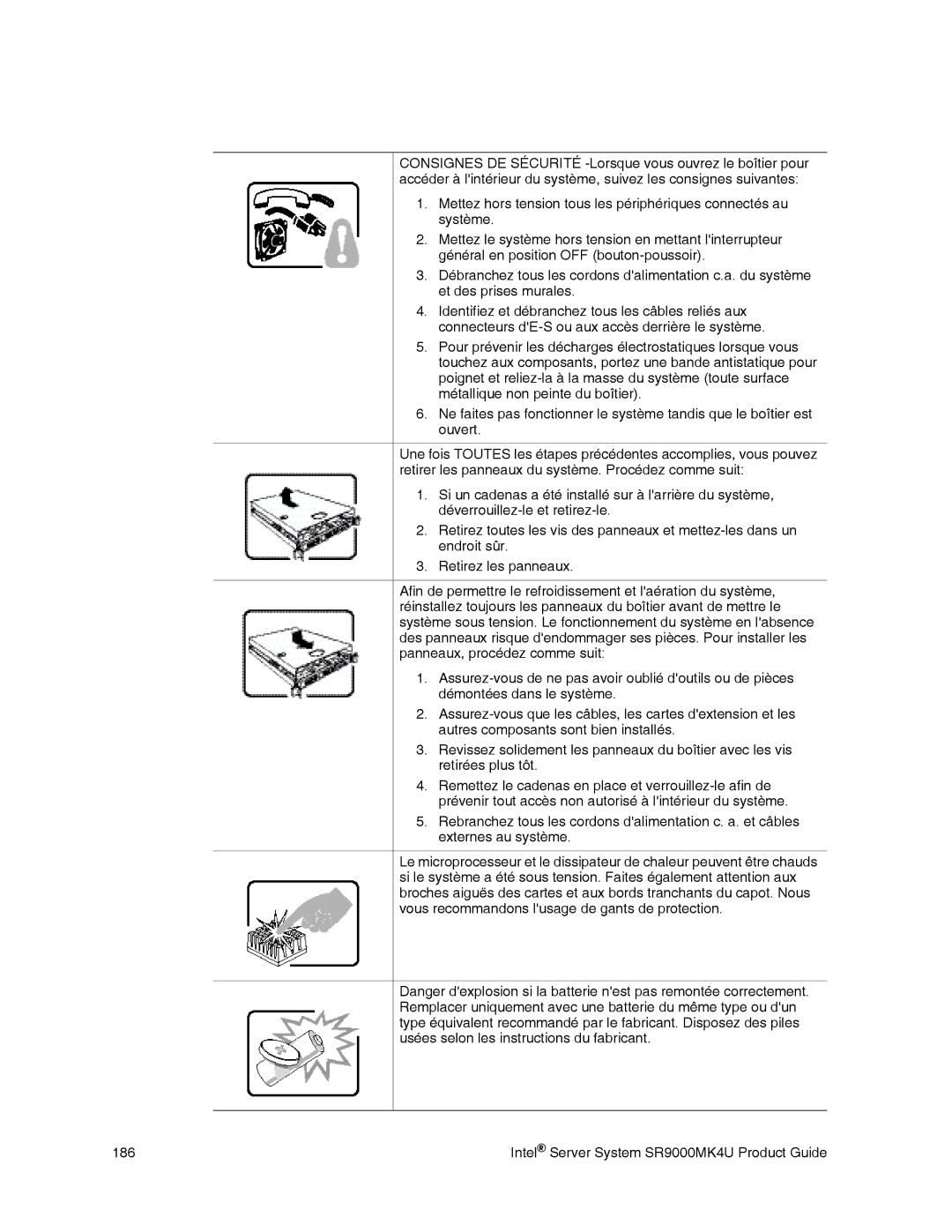 Intel SR9000MK4U manual 