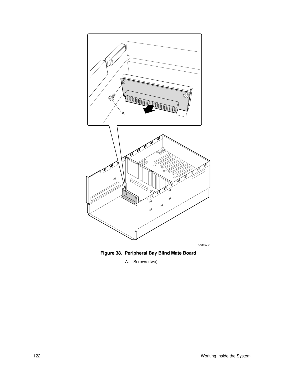 Intel SRPL8 manual Peripheral Bay Blind Mate Board 