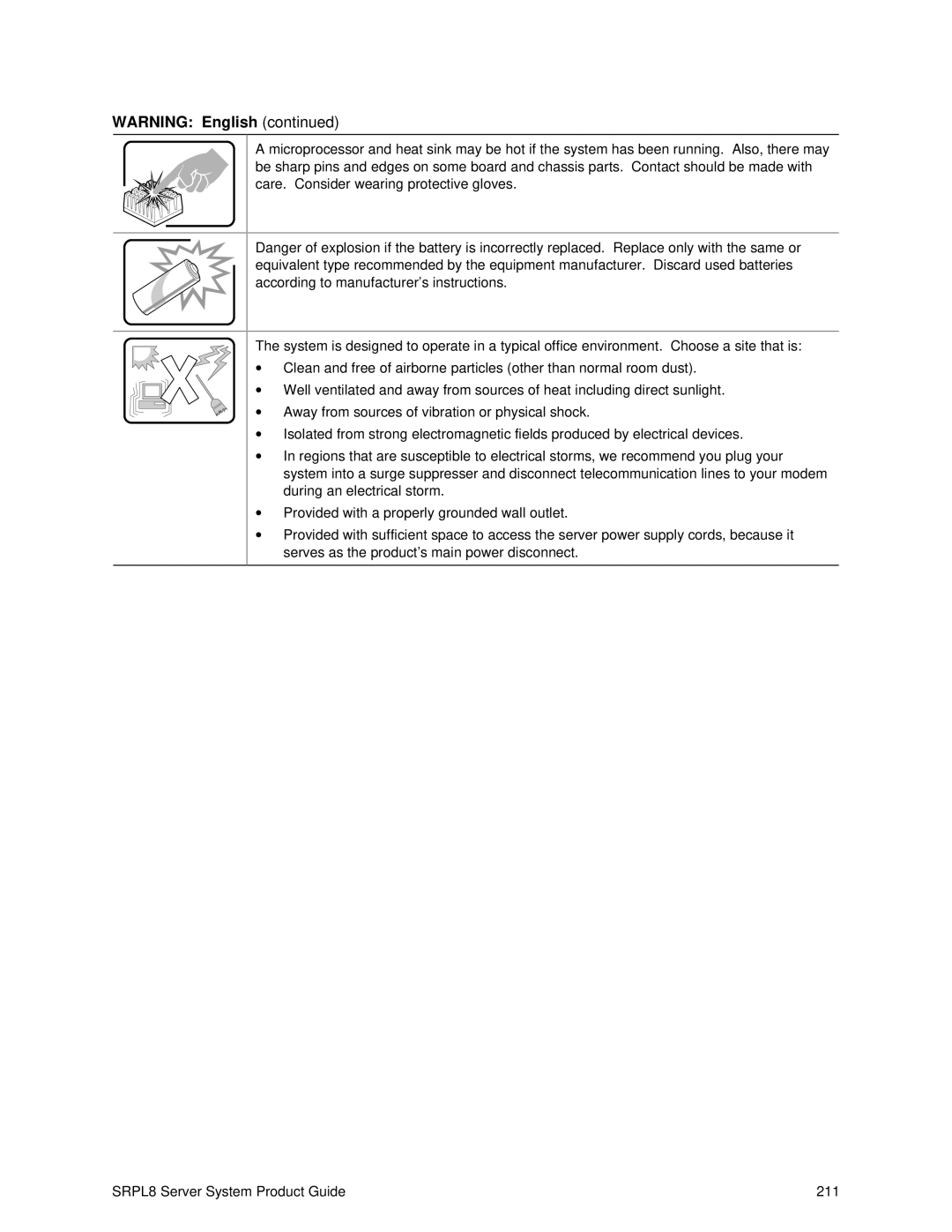 Intel SRPL8 manual 