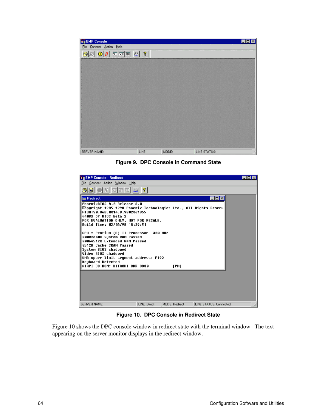 Intel SRPL8 manual DPC Console in Command State 