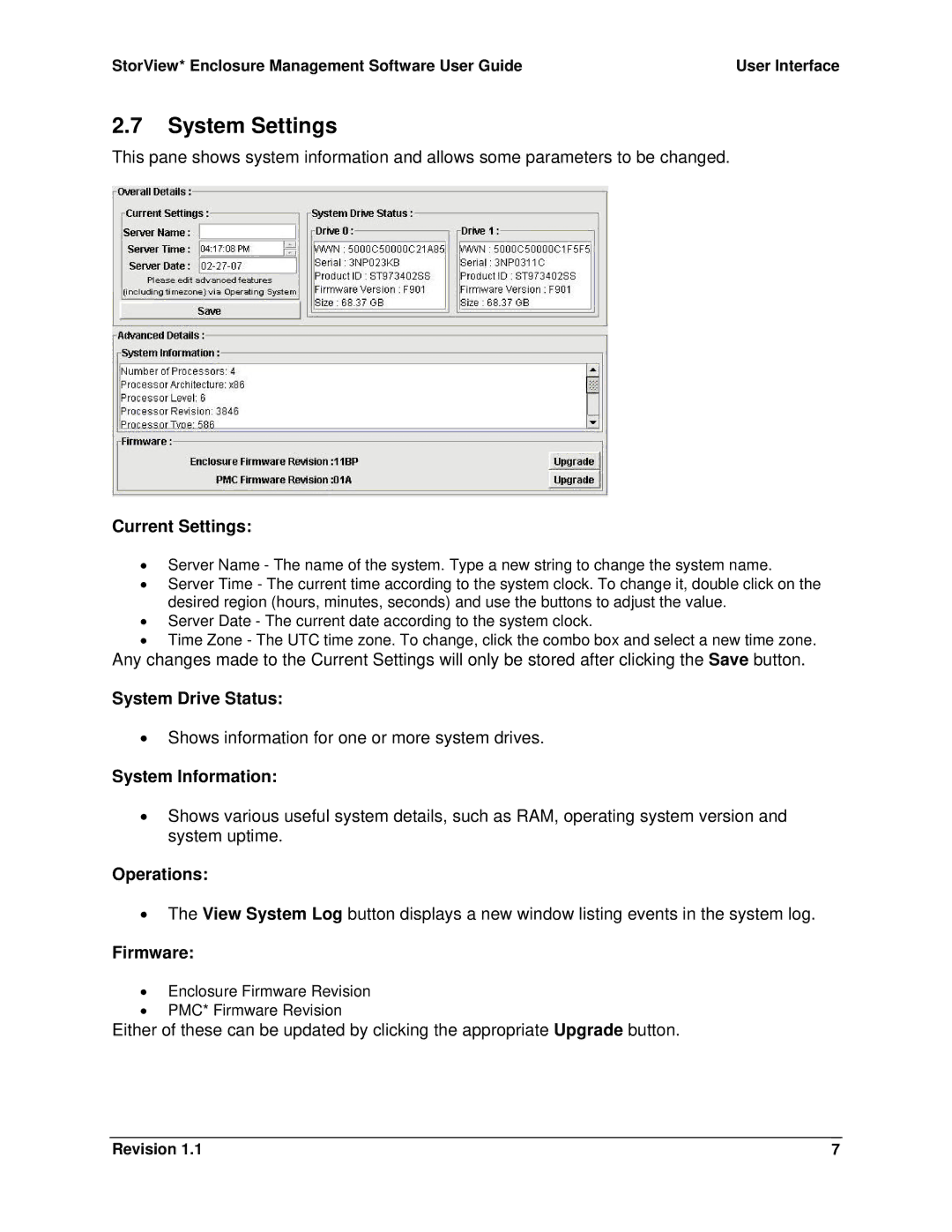 Intel SSR212MC2 manual System Settings 