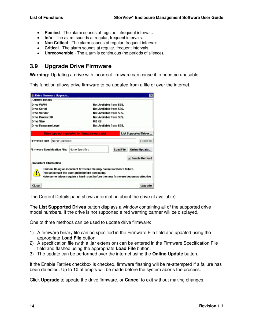 Intel SSR212MC2 manual Upgrade Drive Firmware 