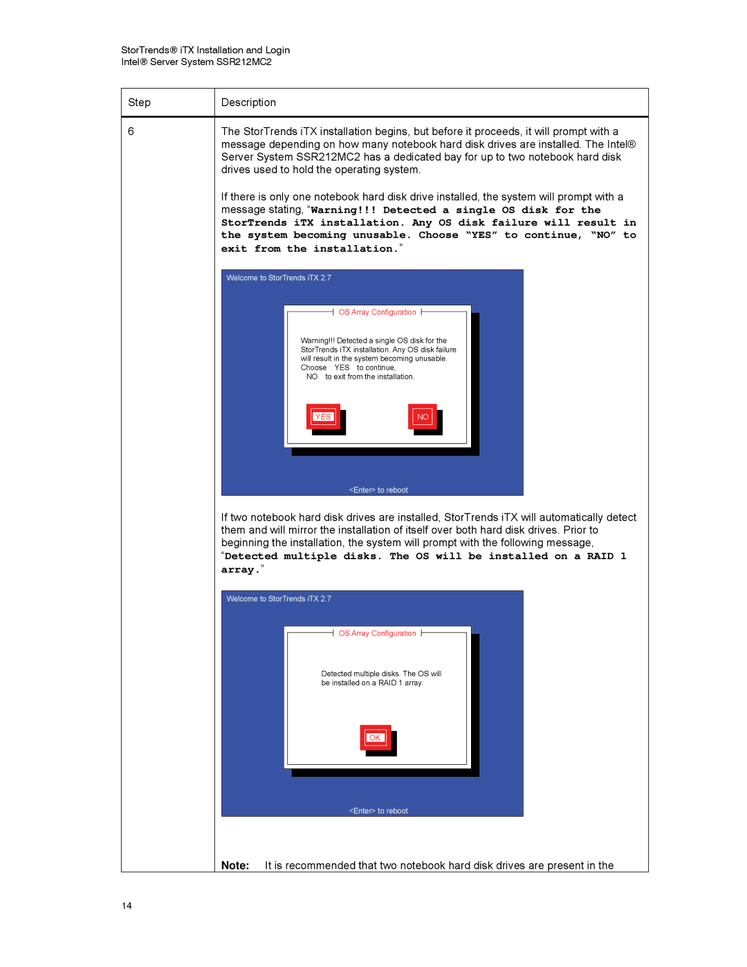 Intel SSR212MC2 manual Array 