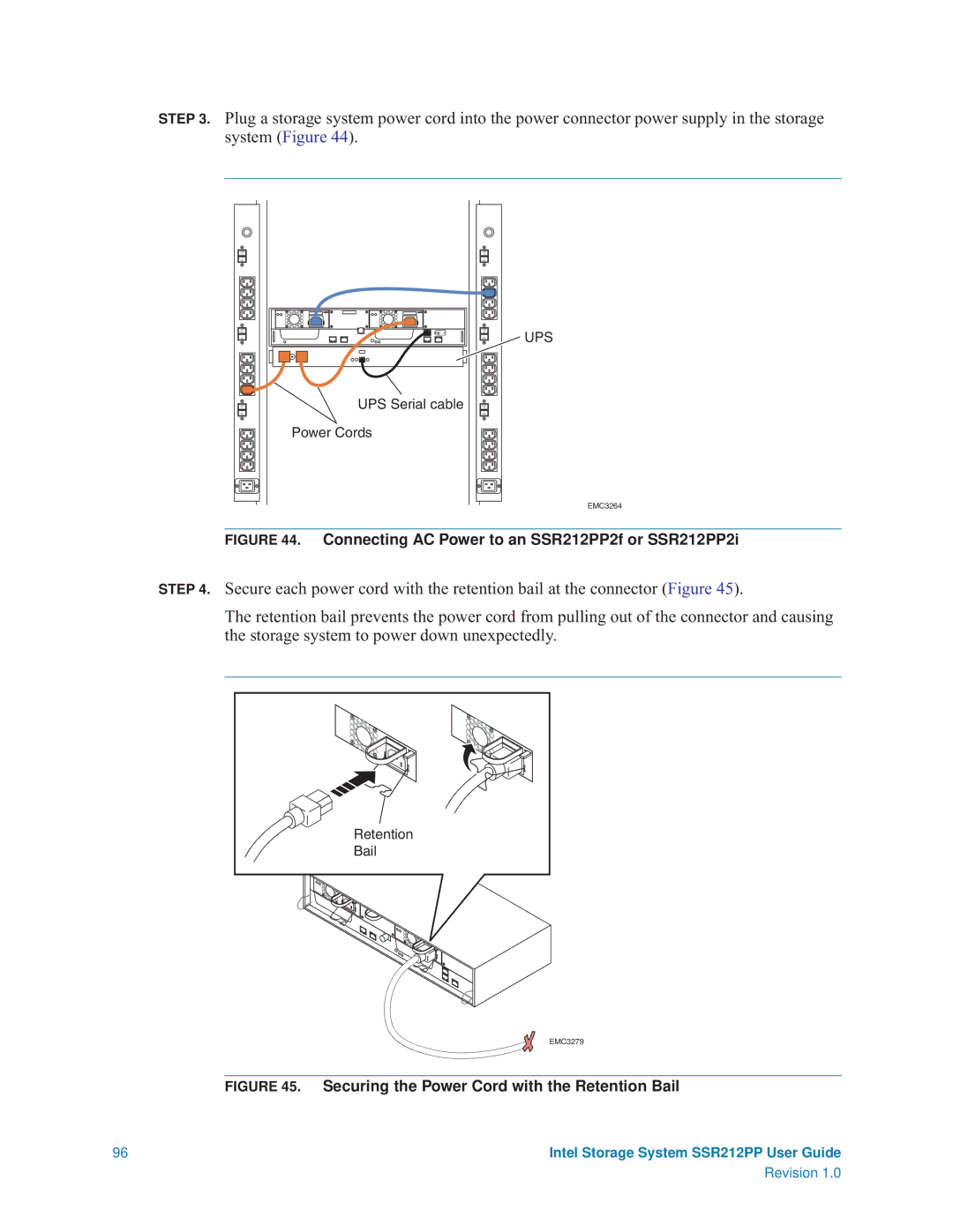 Intel manual Connecting AC Power to an SSR212PP2f or SSR212PP2i 