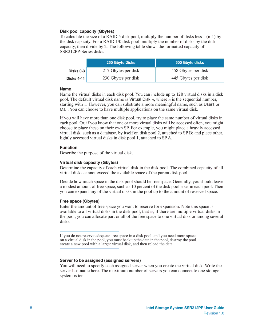 Intel SSR212PP manual Describe the purpose of the virtual disk 