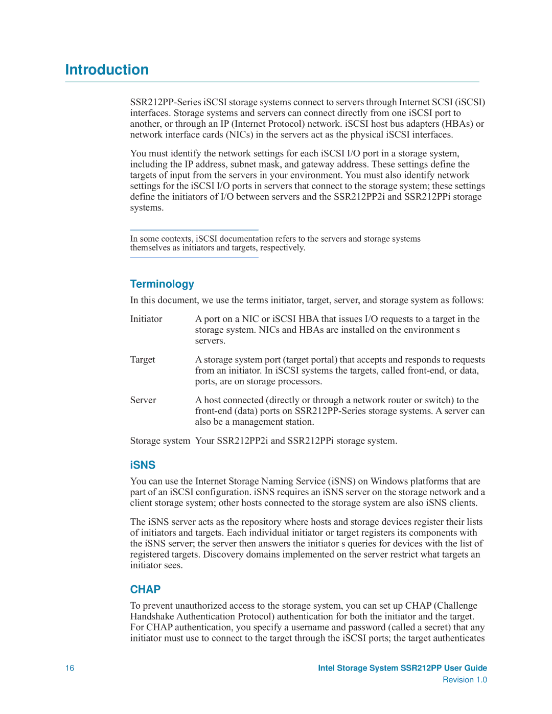 Intel SSR212PP manual Introduction, Terminology, Isns 