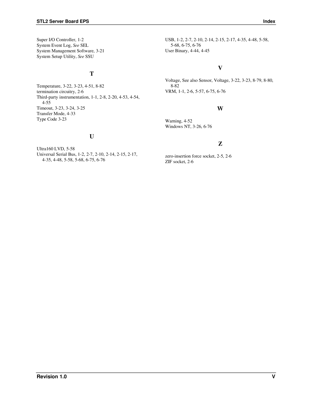 Intel STL2 manual Revision 