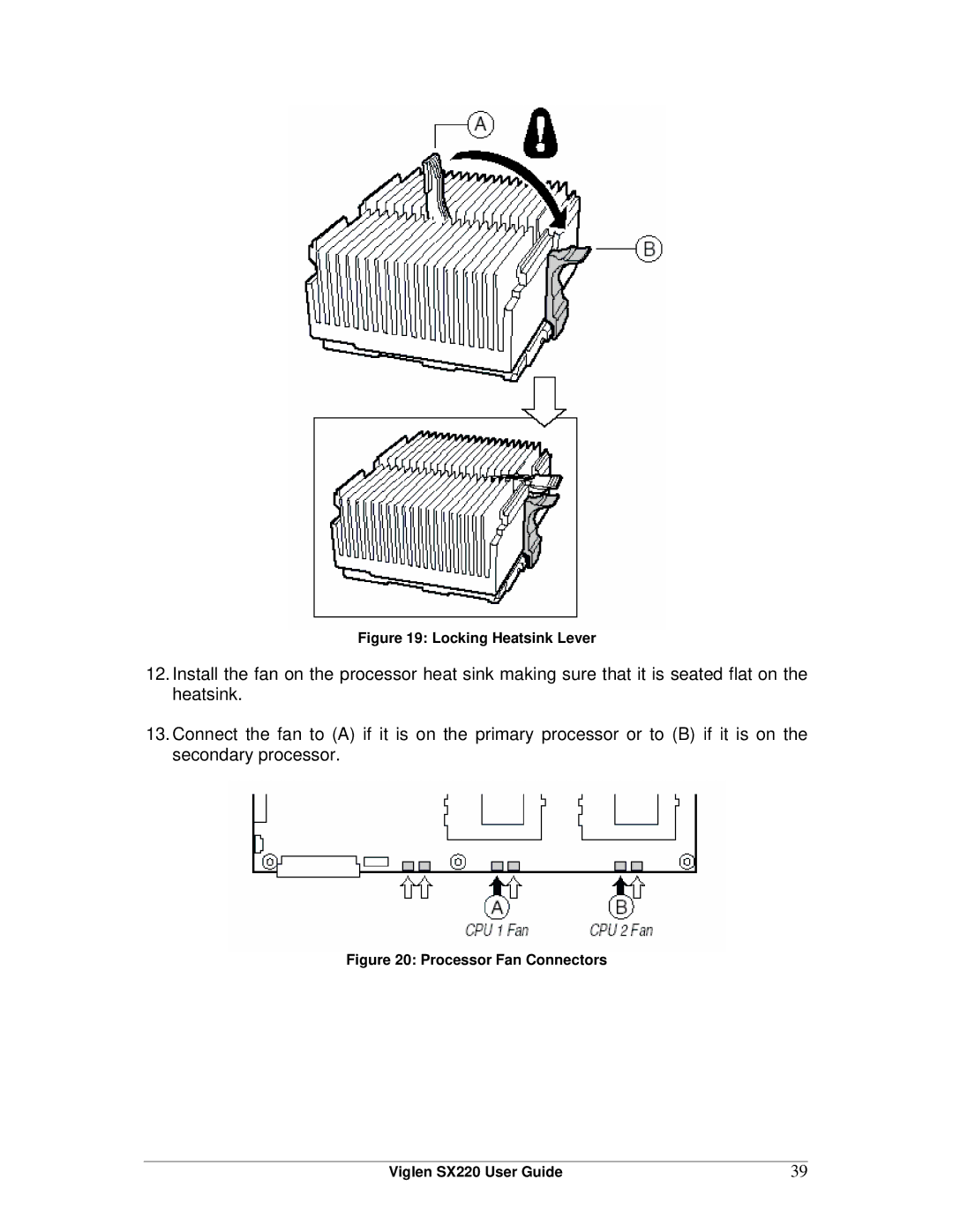 Intel SX220 manual Locking Heatsink Lever 