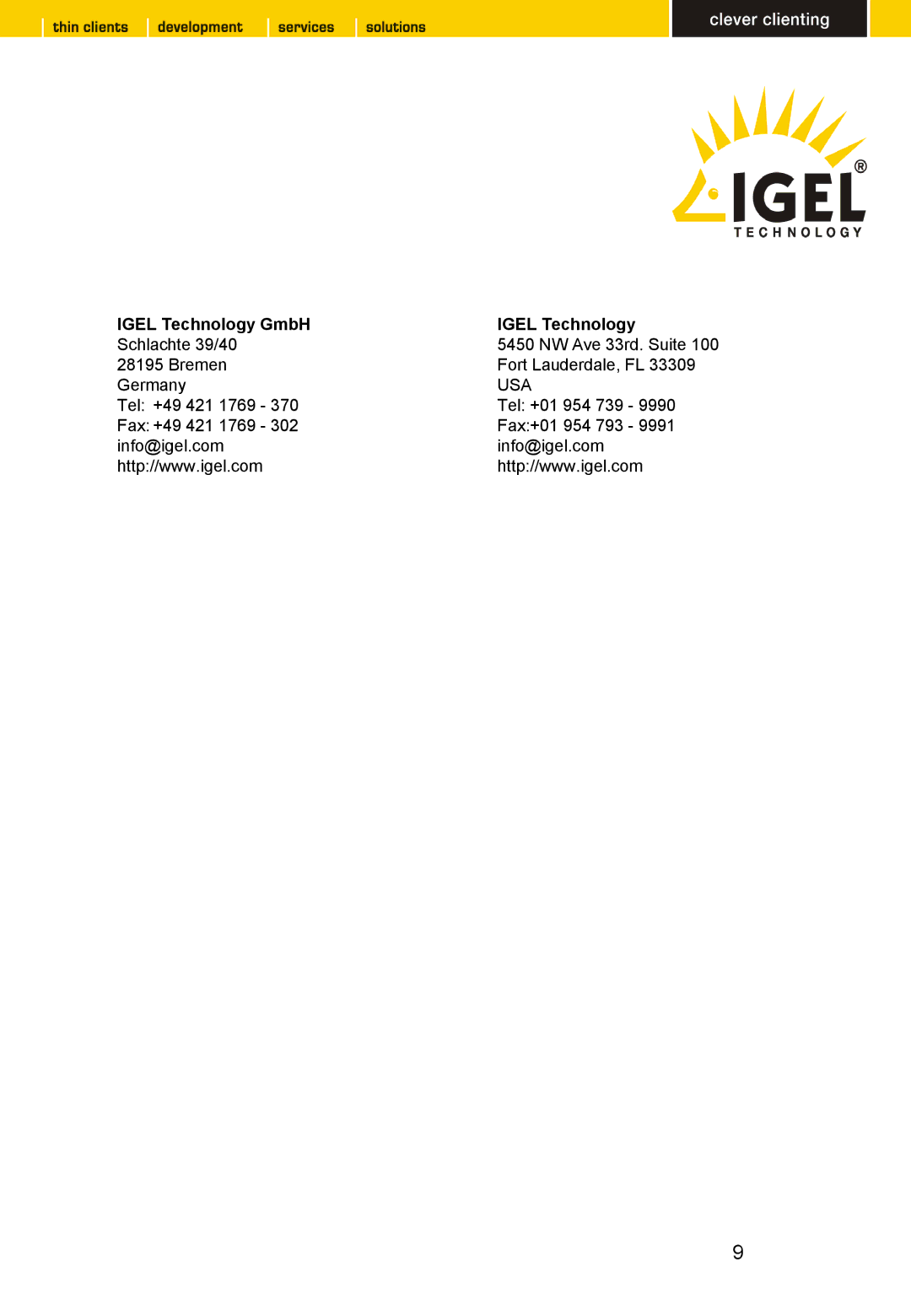 Intel TC 64 LX CF, TC 32 LX CF manual Igel Technology GmbH 