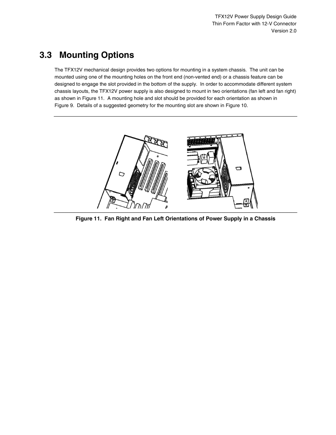 Intel TFX12V manual Mounting Options 