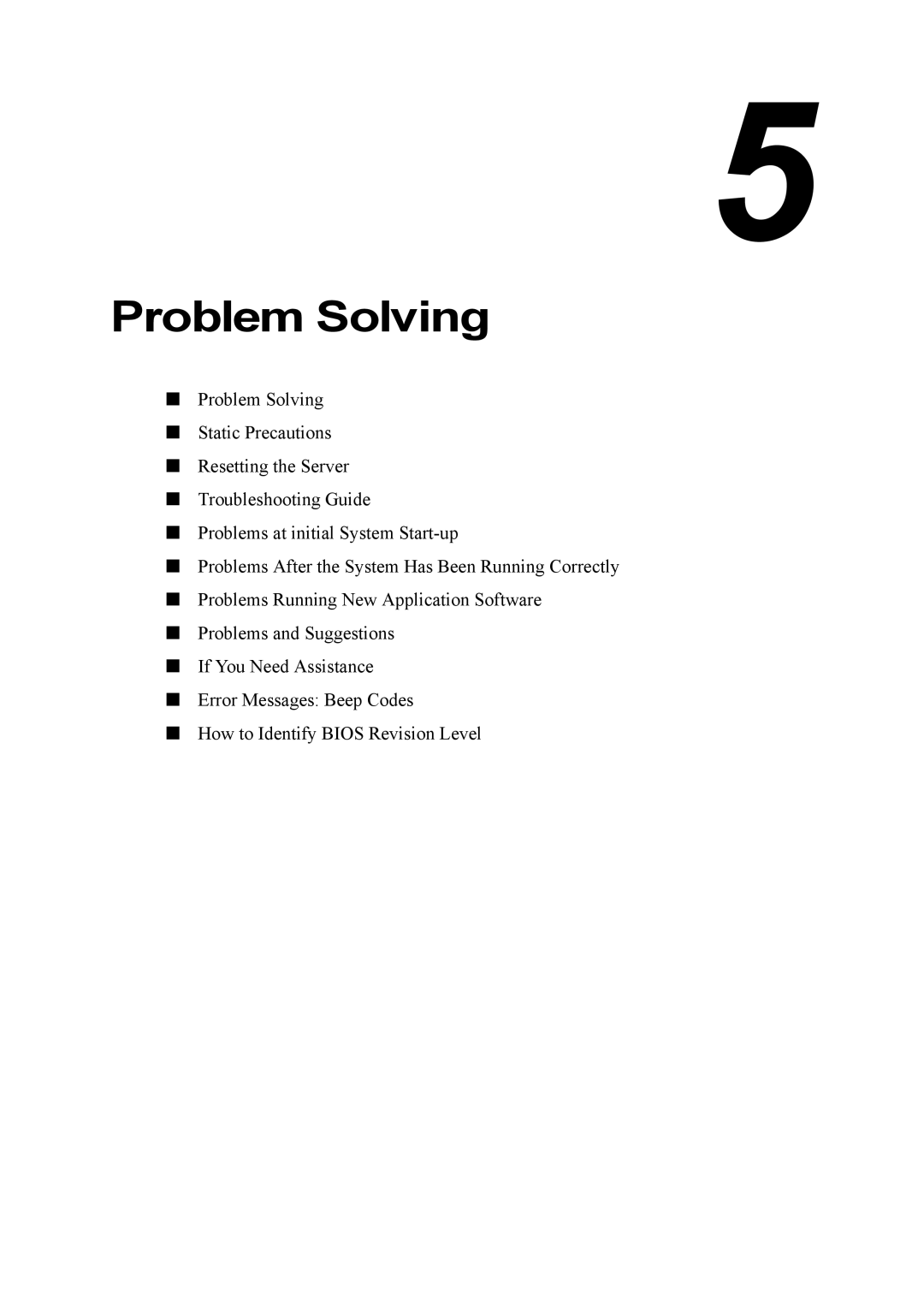 Intel TM700 manual Problem Solving 