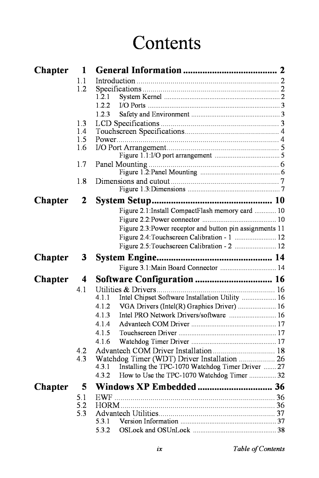 Intel TPC-1070 user manual Contents 