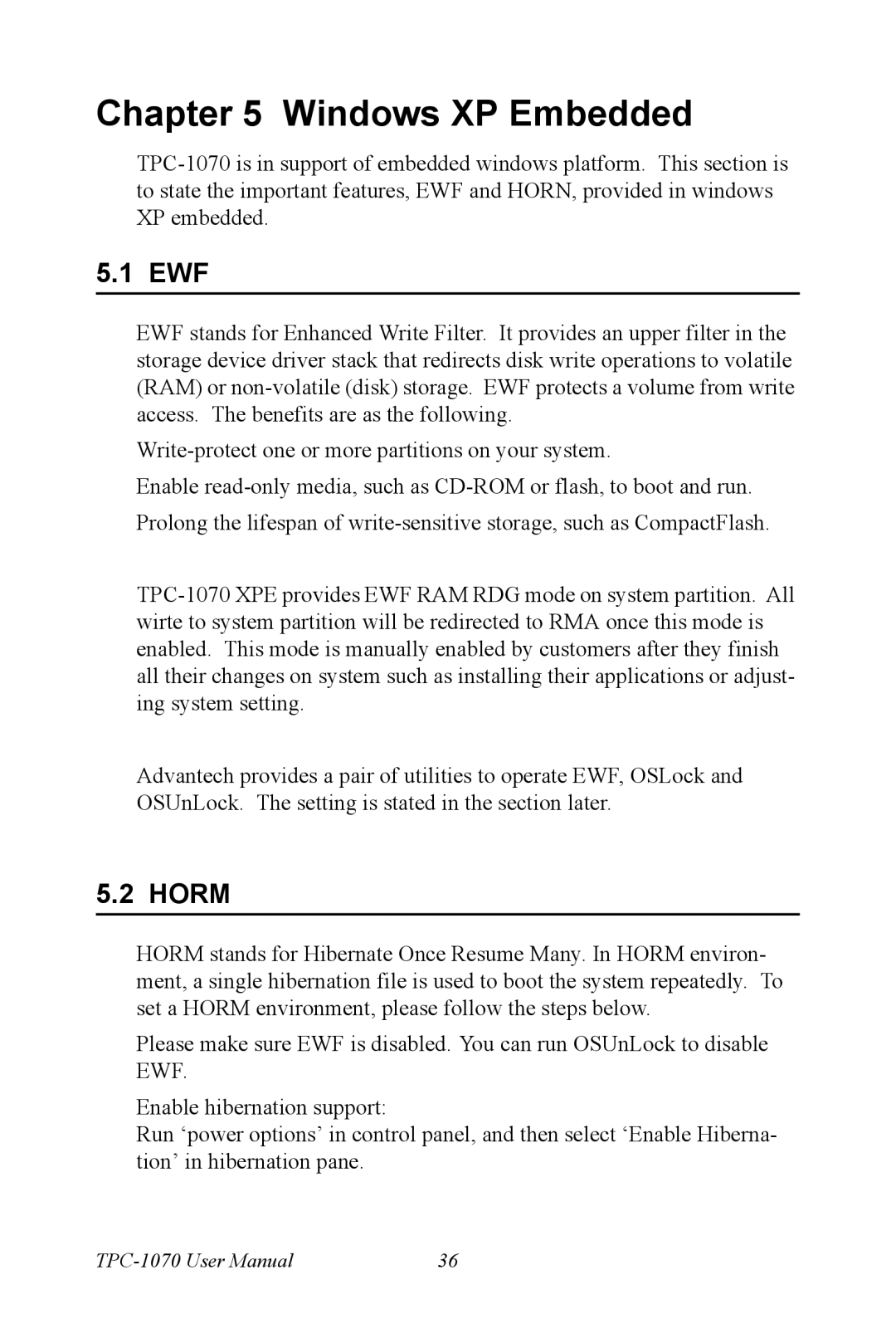 Intel TPC-1070 user manual Ewf, Horm 