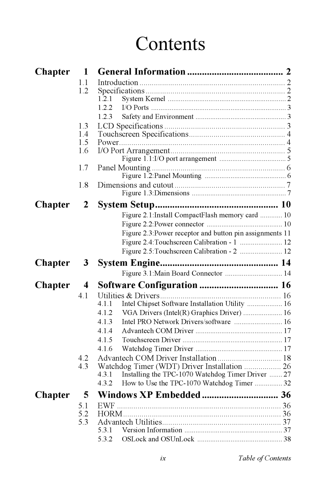 Intel TPC-1070 user manual Contents 