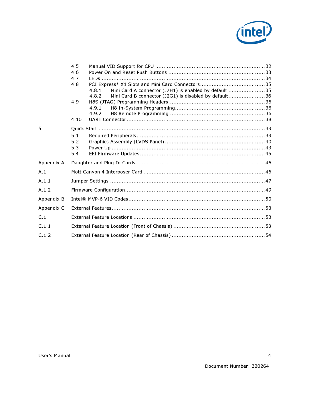 Intel US15W user manual Power Up 