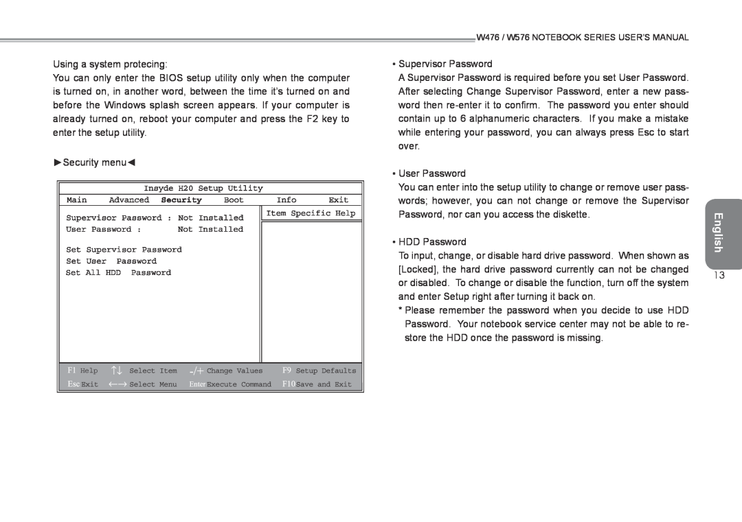 Intel W576, W476 user manual English, Using a system protecing 
