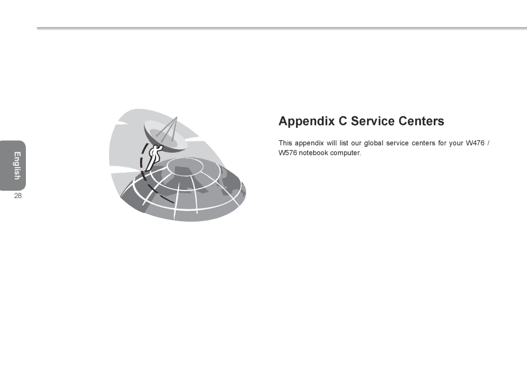 Intel W476, W576 user manual Appendix C Service Centers 