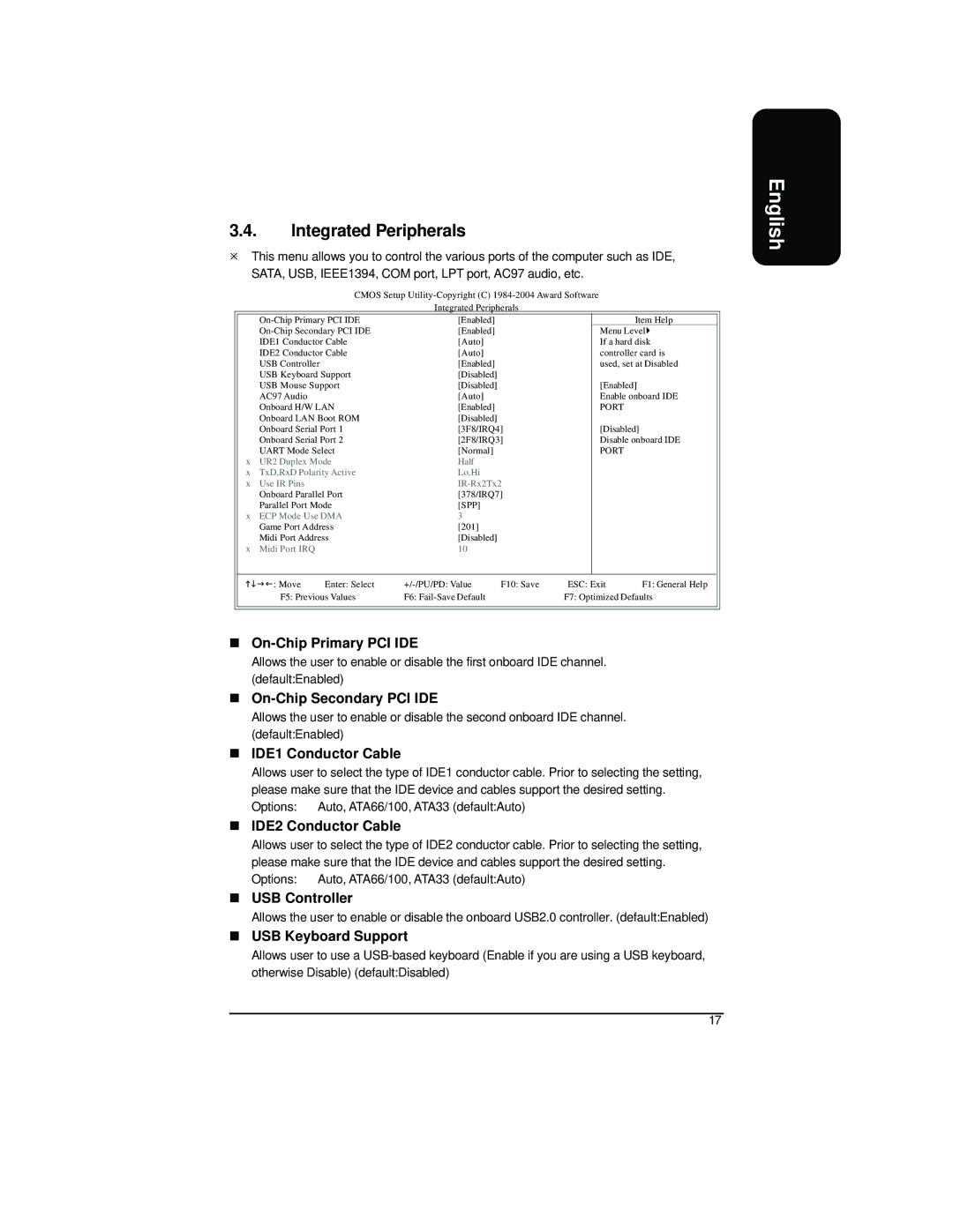 Intel XP-P41533E user manual Integrated Peripherals 