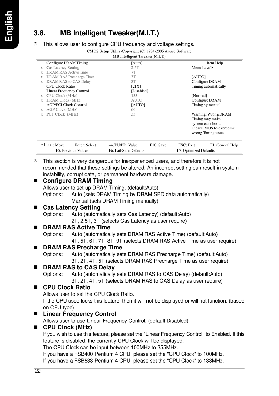 Intel XP-P4S8X-VM user manual MB Intelligent TweakerM.I.T 