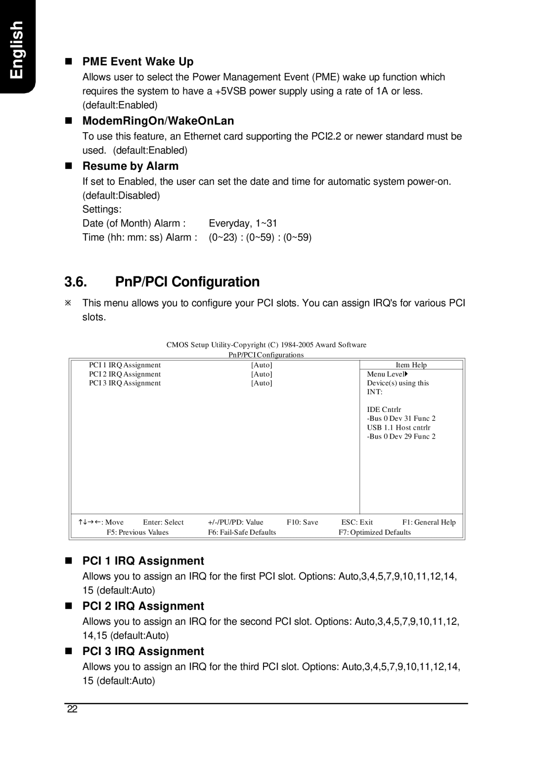 Intel XP-P5IM800GV user manual PnP/PCI Configuration 