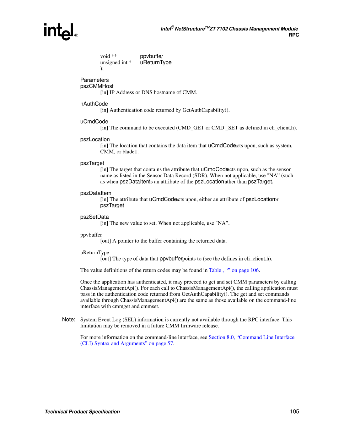 Intel ZT 7102 manual 105 