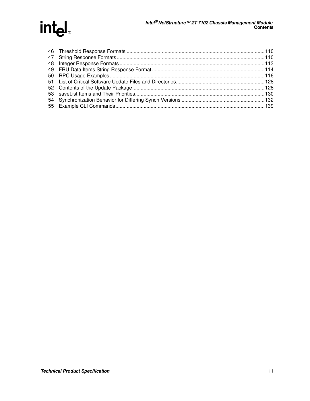 Intel ZT 7102 manual 116 