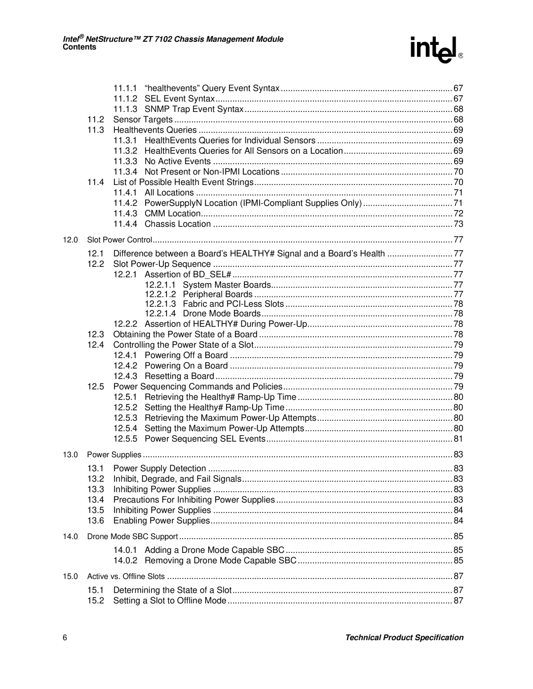 Intel ZT 7102 manual 11.1.2 