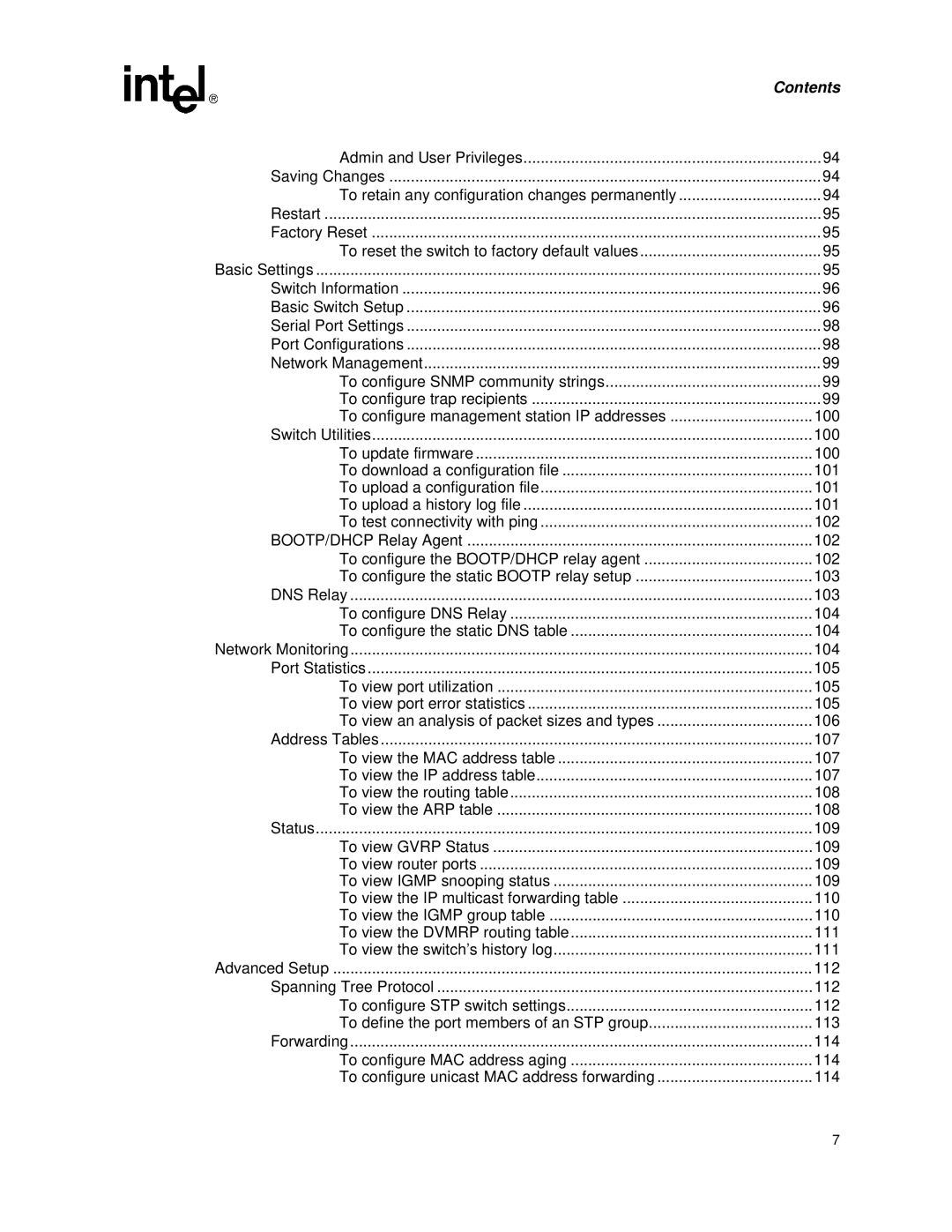 Intel ZT 8101 10/100 user manual 