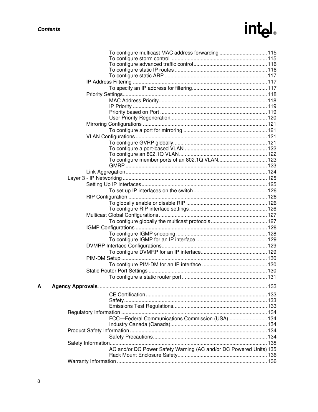 Intel ZT 8101 10/100 user manual 133 