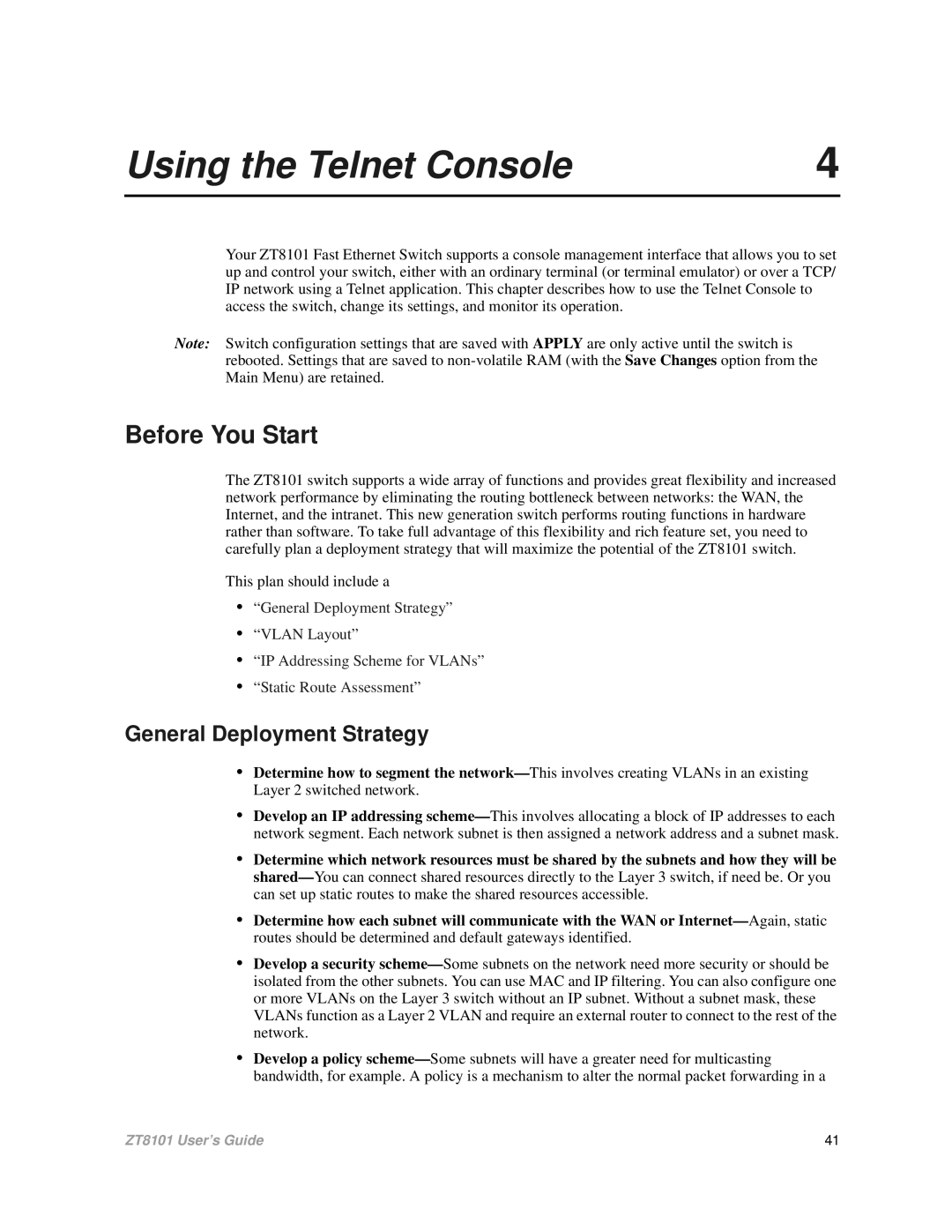 Intel ZT8101 user manual Before You Start, General Deployment Strategy 